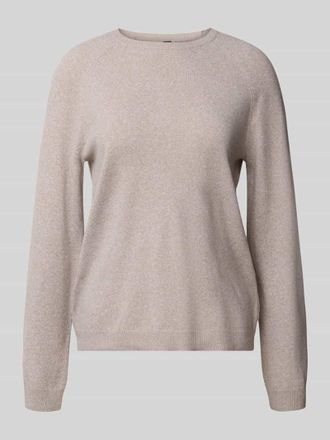 Pieces Regular Fit Pullover mit Raglan&auml;rmeln Modell BREE in Sand Melange, Gr&ouml;&szlig;e XS