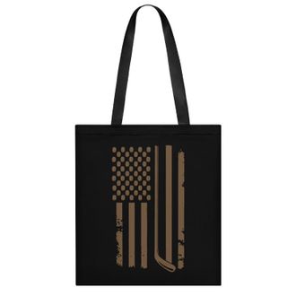 Generic U.S. Flag Hockey Womens Tote Casual Shopping Bag Lightweight Shoulder Bags Hobos Handbag for Work Travel Daily 35x40cm