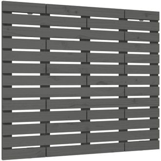 vidaXL Cabecero Cama De Pared Madera Maciza Pino Gris 141x3x91,5 Cm Vidaxl