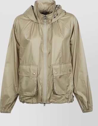 Barbour rowane hooded showerproof jacket elastic hem