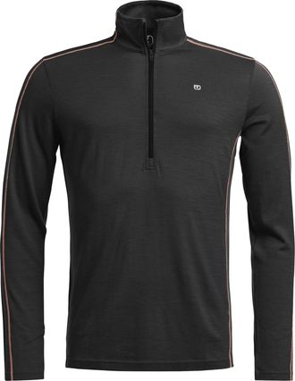 Ortovox Fitted Zip Neck Top with High Collar and Contrast Piping