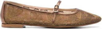 Roberto Festa Milano Tideo Orleans Ballerina - Dames - Ballerinas - Bruin - 38 EU - Leer - Schoenen
