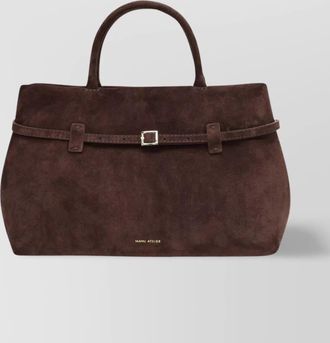 Manu Atelier na suede tote bag
