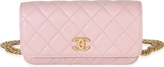 Chanel Quilted Caviar Sweetheart Phone Holder With Chain