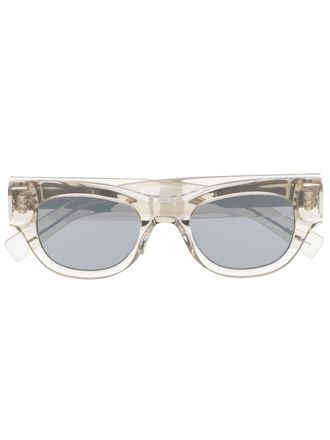 Saint Laurent Eyewear Occhiali da sole squadrati trasparenti - Grigio