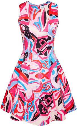 Philipp Plein Duchesse Midi Jurk - Dames - Feestkleedjes - Veelkleurig - M - Polyester - Kleedjes