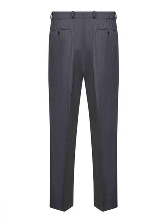 Prada Mens Slate Virgin Wool Blend Trousers Grey