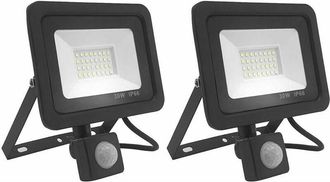 OEM Juego De 2 Focos Led De 30 W Con Sensor De Movimiento, 2700 L&uacute;menes, 6000 K, Resistentes Al Agua Ip66, Focos Led Para Exteriores