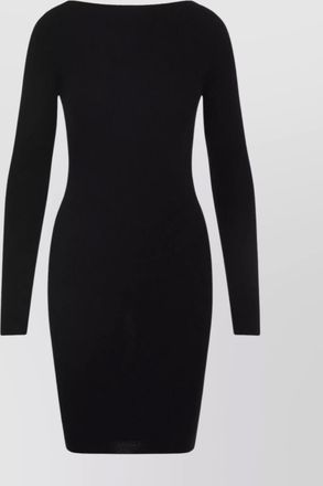 Rick Owens boat neckline wool dress