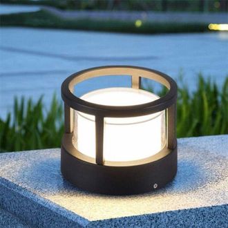 OEM L&aacute;mpara De Pie Cil&iacute;ndrica Europea Para C&eacute;sped, 16x12,5 Cm, Luz De Columna Para Jard&iacute;n Exterior, Impermeable, Para Paisaje, Patio, Puente, Muelle, Cami