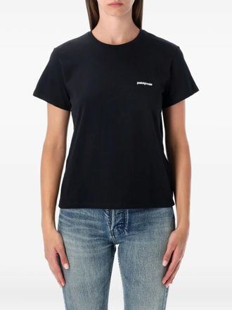 Patagonia logo-detail short-sleeved T-shirt - women - Cotton - M - Black