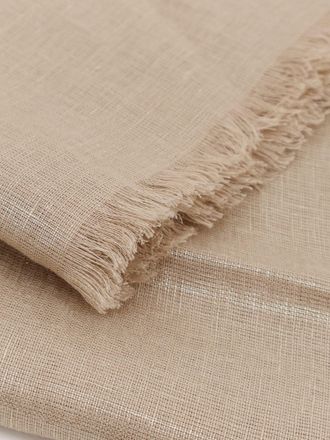 Brunello Cucinelli Womens Scarf Linen Lurex Gold Scarfs