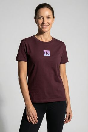 Calvin Klein Jeans Kurzarmshirt CALVIN KLEIN JEANS SS CLASSIC FIT TEE, Damen, Gr. XXL (46), rot (deep rouge), Single Jersey, Obermaterial: 100% Baumwolle, regular fit no