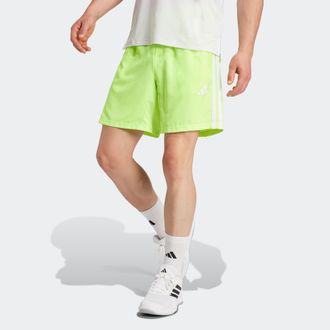 adidas Shorts ADIDAS PERFORMANCE ESSENTIALS TRAINING 3-STREIFEN WOVEN, Herren, Gr. 3XL, L&auml;nge 7, gelb (lucid lemon, wei&szlig;, innenbeinl&auml;nge ca. 18 cm), Obermate