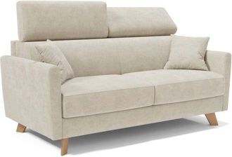 Divani.Store Francy Sof&aacute; Cama Con Reposacabezas Ajustables 180 Cm (mat. 140x197) Blanco