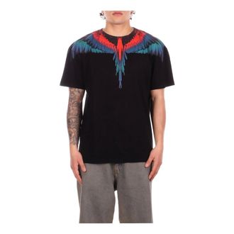 Marcelo Burlon T-Shirts, male, Black, Size: XS Front and Back Logo T-shirt