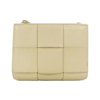 Bottega Veneta Pre-owned Leather Bifold Wallet - Dames - Pre-owned - Beige - Maat: ONE Size Leer