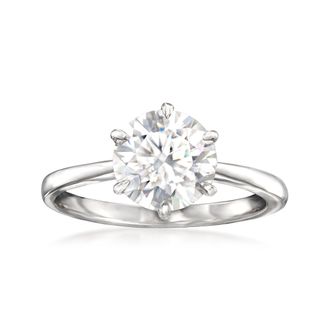 Ross-Simons Moissanite Solitaire Ring in Sterling Silver