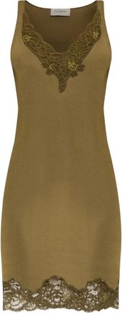 Balmain Jurk met kanten details - Dames - Korte kleedjes - Groen - XS - Kleedjes