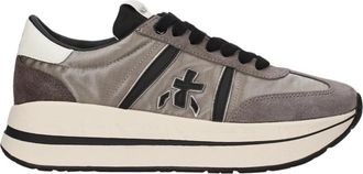 Premiata Platform Sneakers - Dames - Sneakers - Grijs - 40 EU - Leer - Schoenen