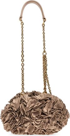 Chlo&eacute; Pliss&eacute; Shoulder Bag - Dames - Schoudertassen - Beige - ONE Size - Leer - Tassen