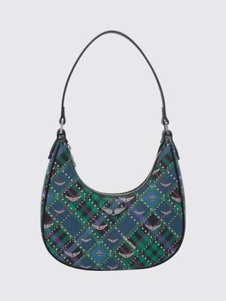 Zadig&Voltaire Mini borsa hobo Z Night Out in cotone spalmato con stampa tartan