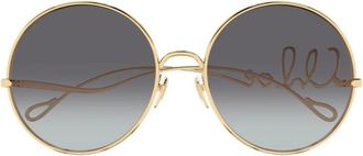 Chlo&eacute; CH0329s Oversized Ronde Zonnebril - unisex - Zonnebrillen - Geel - ONE Size - Accessoires