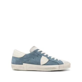 Philippe Model Sneakers, male, Blue, 6 UK, Xs10 Daim Mixage Trainers