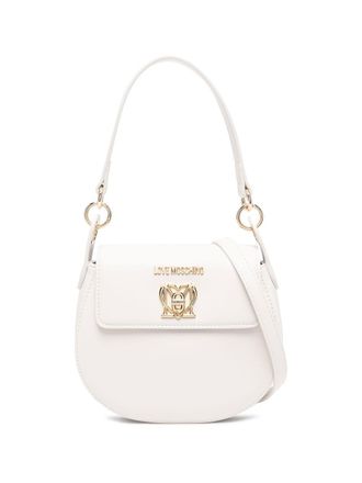 Love Moschino mini logo-plaque shoulder bag - women - Polyester/Polyurethane/Polyester - OS - White