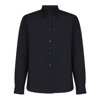 Jil Sander Heren, Overhemden, Blauw, Maat: XL Wol