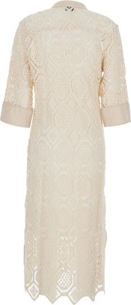 Miss June Womens Dress Baley Beige Cotton