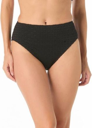 Carmen Marc Valvo Crochet High Waist Bottom in Black at Nordstrom, Size X-Small