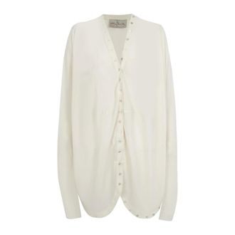 Cortana Piano, transformable ivory silk shirt