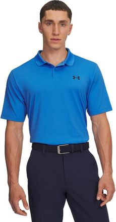 Under Armour Mens Matchplay Polo Short Sleeve Blue Atlantis XL
