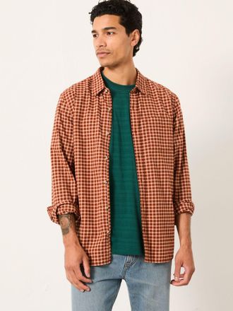 Fat Face FatFace Everly Terracotta Long Sleeve Gingham Shirt