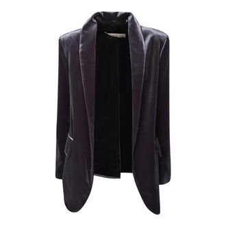 Blanca Vita Blazers, female, Gray, Size: XS Grey Shawl Lapel Jacket Aw23
