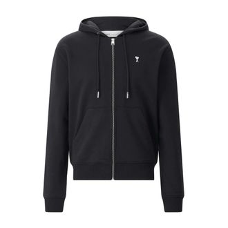 Ami Sweatshirt met rits - Heren - Sweatshirts & Hoodies - Zwart - Maat: 2XL Katoen