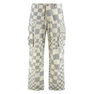 ERL Straight Trousers, male, White, Size: M Printed Cargo Pants