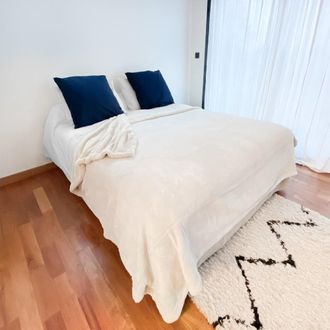 Le Comptoir de la Plage Manta polar Cozy beige claro 220x240cm