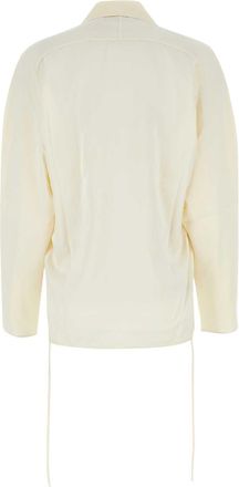 Kiko Kostadinov Womens Ivory Satin Shirt White Exterior: Viscose Cotton Camicie
