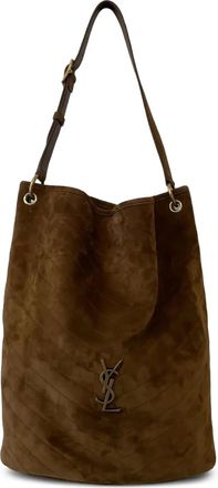 Saint Laurent Niki suède shopper - Bruin
