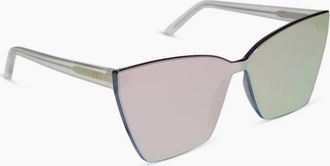 DIFF Eyewear Womens Mirror Sunglasses In Goldie Opalescent Pink & Cherry Blossom