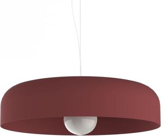 Lumicom Tuzzi Sospensione, 1xE27, max 42W, metallo, rosso cowhide, D.50cm - Lumicom
