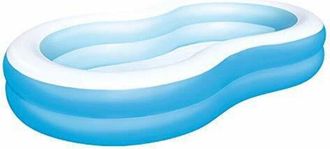 Trade Shop Trade Shop - Piscina Gonfiabile A Otto Per Famiglie A 2 Anelli Gonfiabili 262x157x46 Cm 54117