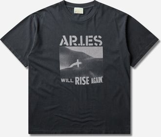 Aries Faded Will Rise Again T-Shirt Black