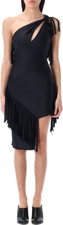 Coperni Asymetric Firnged Mini Dress