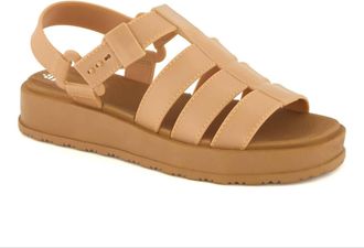 Andrea Womens Platform Sandal In Light Brown