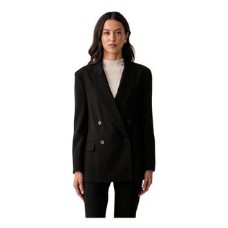 Twinset Double-Breasted Blazer - Dames - Jassen - Zwart - Maat: S Zijde