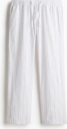 H&M Baumwollhose in Relaxed Fit - White
