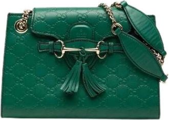 Gucci Pre-owned Emily Guccissima Leather Chain Shoulder Bag - - Pre-owned - Donna - Verde - ONE SIZE